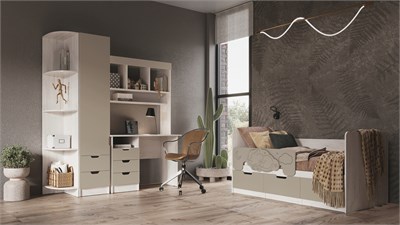 Детская Юниор-4 Вариант 2  Шарли Мокко Кровать 80*180 см pn26mf_871012944