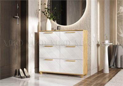 Обувница Ирис  Браш Вайт/Дуб Крафт pn26mf_334482682