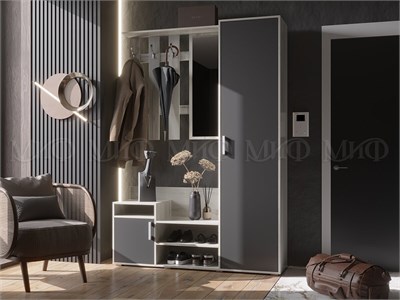 Прихожая Визит  Графит/Дуб крафт белый pn26mf_1595552233