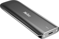 NeTac Внешний твердотельный накопитель Netac ZX Black USB 3.2 Gen 2 Type-C External SSD 500GB, R/W up to 1050MB/950MB/s, with USB C to A cable and USB C to C cable NT01ZX-500G-32BK-mrv