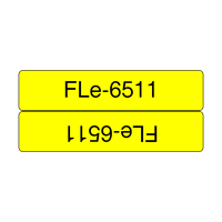 Brother Лента для флажковой маркировки Brother Fle-6511 21мм чёрный шрифт на жёлтом фоне