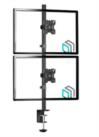 ОНКРОН ONKRON кронштейн для двух мониторов 13"-34" настольный, чёрный D208E-mrv