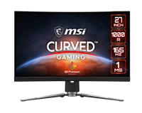 MSI Монитор LCD 27'' [16:9] 2560х1440(WQHD) VA, Curved, nonGLARE, 165 Hz, 400cd/m2, H178°/V178°, 3000:1, 100M:1, 1.07B, 1ms, 2xHDMI, DP, USB-C, Height adj, Tilt, Swivel, 1Y, Black