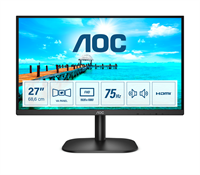 AOC Монитор LCD 27'' [16:9] 1920х1080(FHD) VA, nonGLARE, 250cd/m2, H178°/V178°, 4000:1, 20M:1, 16.7M, 4ms, VGA, HDMI, Tilt, Speakers, 3Y, Black