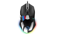 Dareu Мышь игровая проводная Dareu A970 Black Knight (черный с глянцевым покрытием), DPI 800/1600/2400(Default)/6400/18000, подсветка RGB, размер 131x71.7x40.5мм, 1,8м A970 Black Knight-mrv