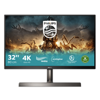 PHILIPS Монитор LCD 31.5'' 16:9 3840x2160(UHD 4K) IPS, nonGLARE, 144 Hz, 500cd/m2, H178°/V178°, 1000:1, 1.07B, 1ms, 3xHDMI, DP, USB-C, USB-Hub, Height adj, Tilt, Speakers, Black 329M1RV (00/01)-mrv