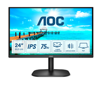 AOC Монитор LCD 23.8'' [16:9] 1920х1080(FHD) IPS, nonGLARE, 75 Hz, 250 cd/m2, H178°/V178°, 1000:1, 20М:1, 16.7M, 4ms, VGA, DVI, Tilt, 3Y, Black