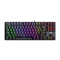 Dareu Клавиатура проводная Dareu EK87 Black (черный), подсветка Rainbow, D-свитчи Blue (tactile (clicky), dustproof), раскладка клавиатуры ENG/RUS