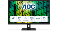 AOC Монитор LCD 31.5'' [16:9] 2560х1440(WQHD) IPS, nonGLARE, 75 Hz, 250 cd/m2, H178°/V178°, 1200:1, 20М:1, 16.7M, 4ms, HDMI, DP, Tilt, Speakers, 3Y, Black