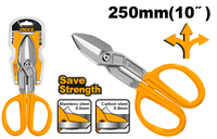 INGCO_HandTools Ножницы по металлу HTS2610,Размер: 10 дюймов, Макс. толщина резки: Углеродистая сталь ?0,8 мм, Нержавеющая сталь ?0,6 мм HTS2610-mrv