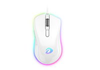 Dareu Мышь игровая проводная Dareu EM908 White (белый), DPI 600-10000, подсветка RGB, USB кабель 1,8м, размер 122.36x66.79x39.83мм