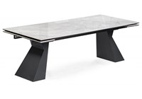 Керамический стол Денхольм 240(290)х100х75 rystal onyx bianco / черный 588037-mwdvl