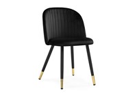 Стул на металлокаркасе Gabi black / black / gold - комплект из 4 шт 15381-mwdvl