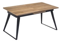 Стол Кхал 140(180)х80х78 галифакс графит / натуральный 462078-mwdvl