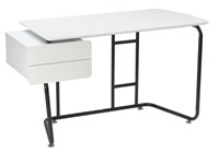 Компьютерный стол Desk 131х58х76 white / black 11838-mwdvl