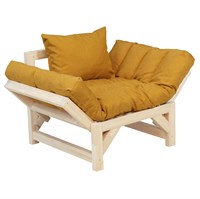 Кресло Бинго ткань savana plus yellow, каркас лак 4630216193058-msMBLK