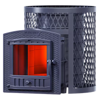 Чугунная банная печь Технолит Искандер 25 П2 в сетке 32007-mkspnmkkov