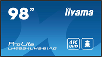 IIYAMA Информационный дисплей 98" 16:9 3840x2160(UHD 4K) IPS, 60 Hz, 500 cd/m, H178°/V178°, 1200:1, 1.07B, 8ms, VGA, 3xHDMI, 2xDP, RJ-45, RS232C, MicroSD,  2xUSB Type A, Speakers, OPS Slot, Android 11, 24/7, 3Y, Black LH9854UHS-B1AG-mrv