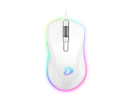 Dareu Мышь игровая проводная Dareu EM908 White (белый), DPI 600-10000, подсветка RGB, USB кабель 1,8м, размер 122.36x66.79x39.83мм EM908 White-mrv1