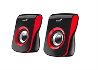 Genius Колонки компьютерные Geinus SP-Q180, 2.0, 2 x 3W RMS, USB-power, Red 31730026401-mrv1