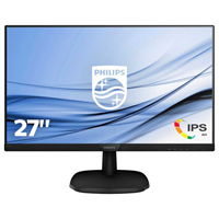 PHILIPS Монитор LCD 27'' 16:9 1920х1080(FHD) IPS, nonGLARE, Нет, 75 Гц, 250cd/m2, H178°/V178°, 1000:1, 10M:1, 16,7 миллионов цветов, 4ms, VGA, DVI, HDMI, Tilt, Speakers, Audio out, Black 273V7QDAB (00/01)-mrv