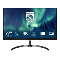 PHILIPS Монитор LCD 27'' 16:9 3840x2160(UHD 4K) IPS, GLARE, 350cd/m2, H178°/V178°, 1000:1, 20M:1, 1.07B, 5ms, 2xHDMI, DP, Tilt, Black 276E8VJSB (00/01)-mrv2