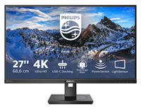 PHILIPS Монитор LCD 27'' 16:9 3840x2160(UHD 4K) IPS, nonGLARE, 60 Hz, 350 cd/m2, H178°/V178°, 1000:1, 50М:1, 1.07B, 4ms, 2xHDMI, DP, USB-C, USB-Hub, Height adj, Pivot, Tilt, Swivel, Speakers, Black 279P1 (00/01)-mrv