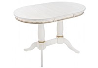 Деревянный стол Кантри 120 молочный / золотая патина 615194-mwdvl