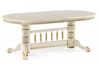 Деревянный стол Кантри крем с золотой патиной 615214-mwdvl