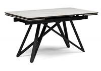 Керамический стол Вилсон 140(200)х80 белый мрамор snow white / черный 612175-mwdvl