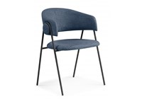 Стул на металлокаркасе Криспиан синий / черный - комплект из 2 шт 612888-mwdvl