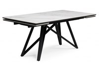 Керамический стол Вилсон 160(220)х89 белый gilt white / черный 612184-mwdvl