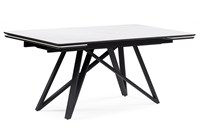 Керамический стол Вилсон 160(220)х89х75 белый мрамор snow white / черный 612880-mwdvl