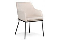 Кресло Охаши кремовый / черный глянец - комплект из 2 шт 610745-mwdvl