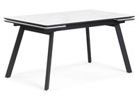 Керамический стол Норман 140(200)х80 белый мрамор alpin white / черный 612197-mwdvl