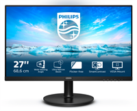 PHILIPS Монитор LCD 27'' [16:9] 1920х1080(FHD) VA, nonGLARE, 250cd/m2, H178°/V178°, 3000:1, 50М:1, 16,7 миллионов цветов, 4ms, VGA, HDMI, Tilt, Swivel, 3Y, Black 271V8L (00/01)-mrv1