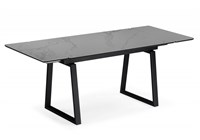 Керамический стол Джек 140(200)х80 серый мрамор larka grey / черный 612901-mwdvl