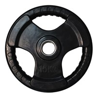 Диск обрезиненный (три хвата, черный) D51 мм PROFI-FIT 15 кг арт-ssruyr608wzl-tmzspr