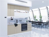 Кухонный гарнитур Фьюжн-01 Cream Silk/Silky White, МДФ, 2340*2300*600 spbVVTn72071