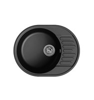 Мойка кухонная кварцевая LEX Orta 620 Black spLEXRULE000026