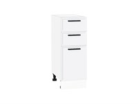 Шкаф нижний с 3-мя ящиками Фрейм Дуб Вотан, White Silk, 800 578416722