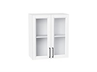 Шкаф верхний с 2-мя остекленными дверцами Сканди Дуб Вотан, White Softwood, 920, 800 767552186
