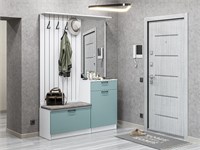 Прихожая  Стиль-02, каркас ЛДСП  Белый, фасад ЛДСП  Grey-green In 2S,  2090*1400*380 sppr5VVTtoAR63300