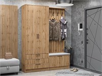 Прихожая  Стиль-03, каркас ЛДСП  Дуб Вотан, фасад ЛДСП  Wotan Oak 2S,  2110*1600*380 sppr5VVTtoAR64966