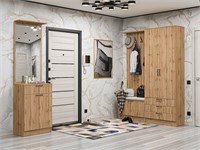 Прихожая  Стиль-04, каркас ЛДСП  Дуб Вотан, фасад ЛДСП  Wotan Oak 2S,  2110*2200*380 sppr5VVTtoAR59910