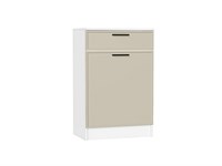 Тумба Стиль ТБ-601 с ящиком Белый, Cream Silk, Фрейм, каркас ЛДСП  Белый, фасад МДФ  Cream Silk,  907*600*380 sppr5VVTtoAR74486