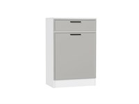 Тумба Стиль ТБ-601 с ящиком Белый, Grey Silk, Фрейм, каркас ЛДСП  Белый, фасад МДФ  Grey Silk,  907*600*380 sppr5VVTtoAR74498