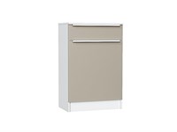 Тумба Стиль ТБ-601 с ящиком Белый, Silky Grey, каркас ЛДСП  Белый, фасад МДФ  Silky Grey,  907*600*380 sppr5VVTtoAR59883