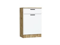 Тумба Стиль ТБ-601 с ящиком Дуб Вотан, White Silk, Фрейм, каркас ЛДСП  Дуб Вотан, фасад МДФ  White Silk,  907*600*380 sppr5VVTtoAR68713