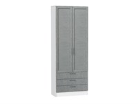 Шкаф двухстворчатый Стиль ШК-803 с ящиками Белый, Grey Softwood, каркас ЛДСП  Белый, фасад МДФ  Grey Softwood,  2110*800*376 sppr5VVTtoAR65666